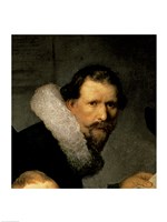 The Anatomy Lesson of Dr. Nicolaes Tulp, 1632 (right detail) Fine Art Print