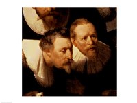The Anatomy Lesson of Dr. Nicolaes Tulp, 1632 (two viewers detail) Fine Art Print