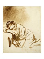 A Young Woman Sleeping Fine Art Print