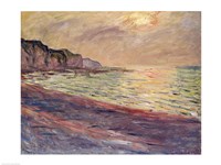 The Beach at Pourville, Setting Sun Fine Art Print