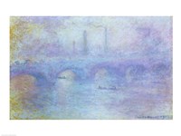 Waterloo Bridge, Effect of Fog, 1903 Fine Art Print