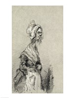 Old Woman from Normandy in Profile, 1857 Fine Art Print