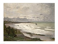 The Beach at Sainte Adresse, 1867 Fine Art Print
