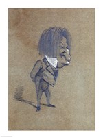 Caricature of Jules Husson 'Champfleury' by Claude Monet - various sizes