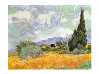 Wheatfield with Cypresses, 1889 Fine Art Print