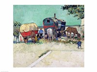 The Caravans, Gypsy Encampment near Arles Fine Art Print