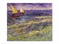 Seascape at Saintes-Maries by Vincent Van Gogh - various sizes