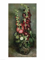 Vase of Hollyhocks, 1886 Fine Art Print