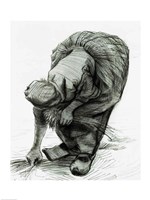 Peasant Woman Gleaning, 1885 Fine Art Print