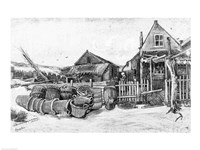 The fish drying barn at Scheveningen, c.1882 Fine Art Print