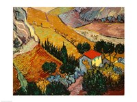 Landscape with House and Ploughman, 1889 Fine Art Print