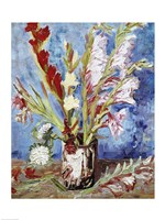 Vase with Gladioli Fine Art Print