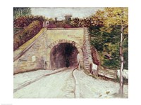 Tunnel through hillside Fine Art Print