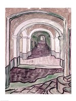 Arched Hallway Fine Art Print