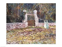 Entrance to the Voyer-d'Argenson Park at Asnieres Fine Art Print
