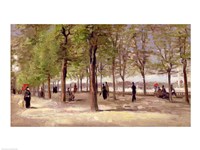 Terrace in the Luxembourg Garden, 1886 Fine Art Print