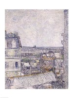 View from Vincent's room in the Rue Lepic Fine Art Print