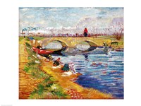 The Gleize Bridge over the Vigneyret Canal Fine Art Print