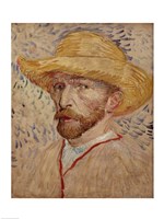 Self Portrait with Straw Hat, 1887 Fine Art Print