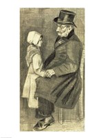 Seated Man with his Daughter, 1882 Fine Art Print