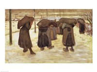 Miners' wives carrying sacks of coal, 1882 Fine Art Print