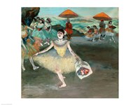 Dancer with bouquet, curtseying, 1877 Fine Art Print