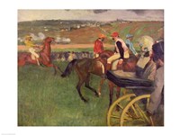 The Race Course - Amateur Jockeys near a Carriage Fine Art Print