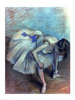 Seated Dancer - bent over by Edgar Degas - various sizes