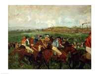 Gentlemen race. Before the Departure, 1862 Fine Art Print