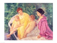 The Swim, or Two Mothers and Their Children on a Boat, 1910 Fine Art Print