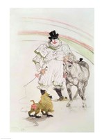 At the Circus: performing horse and monkey, 1899 Fine Art Print