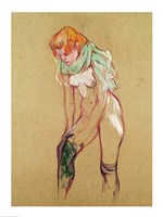 Woman Pulling Up her Stocking, 1894 Fine Art Print