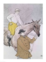 The jockey led to the start Fine Art Print