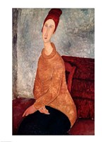 Jeanne Hebuterne in a Yellow Jumper, 1918-19 Fine Art Print