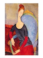 Mme Hebuterne in a Blue Chair, 1918 Fine Art Print