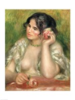 Gabrielle with a Rose, 1911 Framed Print