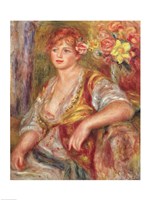 Blonde Woman with a Rose Fine Art Print