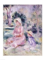 Madame Renoir and her son Pierre, 1890 Fine Art Print