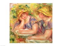 Two women in blue blouses, 1919 Fine Art Print