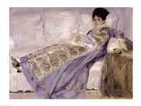 Madame Monet on a Sofa, c.1874 Fine Art Print