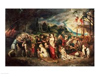 Aeneas prepares to lead the Trojans into exile, c.1602 Fine Art Print