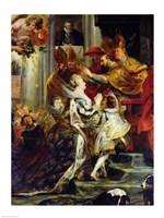 The Medici Cycle: The Coronation of Marie de Medici, detail of the crowning Fine Art Print