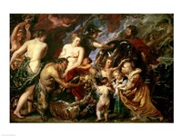 Minerva Protects Pax from Mars Fine Art Print