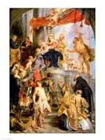 Enthroned Madonna with Child, Encircled by Saints Fine Art Print