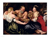Lot and his daughters Fine Art Print