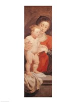 Triptych of Christ in the Straw Fine Art Print