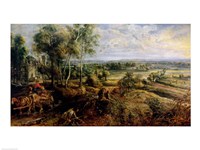 An Autumn Landscape with a view of Het Steen in the Early Morning by Peter Paul Rubens - various sizes
