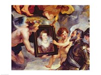 The Medici Cycle: Henri IV  Receiving the Portrait of Marie de Medici Fine Art Print