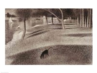 Study for Sunday Afternoon on the Island of La Grande Jatte (dog detail) by Georges Seurat - various sizes