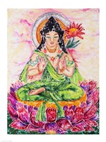 Flower Buddha Fine Art Print